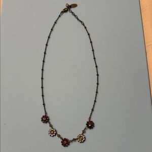 Liz Palacios Necklace with Brown and Cream Accents